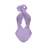Lamila purple one piece swimwear